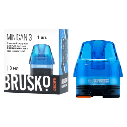 Сменный картридж Brusko - Minican 3 (без испарителя, 3 мл., Синий) купить в Барнауле