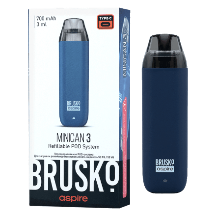 Электронная сигарета Brusko - Minican 3 (700 mAh, Тёмно-Синий) купить в Барнауле
