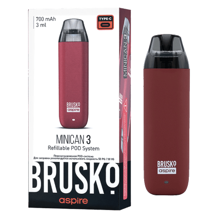 Электронная сигарета Brusko - Minican 3 (700 mAh, Тёмно-Красный) купить в Барнауле