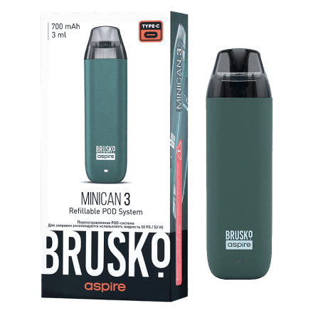 Электронная сигарета Brusko - Minican 3 (700 mAh, Тёмно-Зелёный) купить в Барнауле