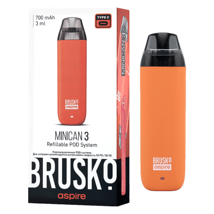 Электронная сигарета Brusko - Minican 3 (700 mAh, Оранжевый) купить в Барнауле