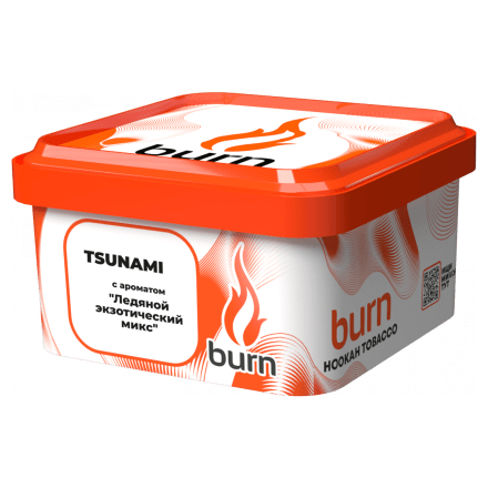 Табак Burn - Tsunami (Тропические Фрукты со Льдом, 200 грамм) купить в Барнауле