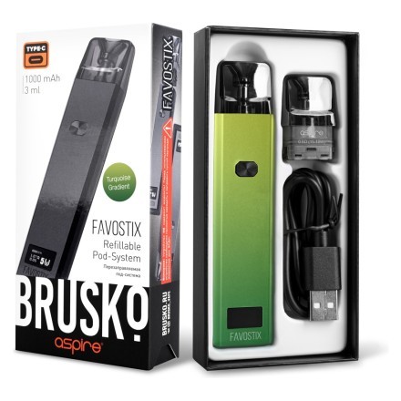 Электронная сигарета Brusko - Favostix (Бирюзовый Градиент) купить в Барнауле
