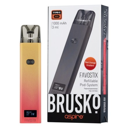 Электронная сигарета Brusko - Favostix (Красно-Оранжевый Градиент) купить в Барнауле