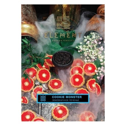 Табак Element Вода - Cookie Monster (Земляничное Печенье, 200 грамм) купить в Барнауле
