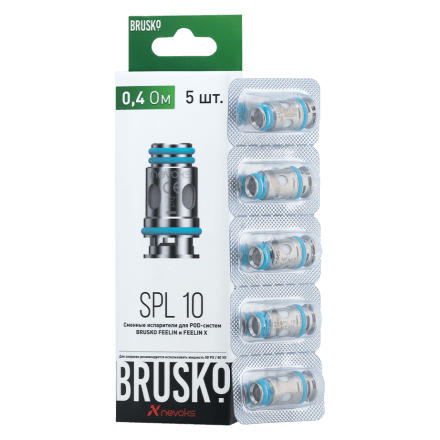 Испарители для Brusko Feelin (SPL-10, 0.4 Ом, 5 шт.) купить в Барнауле