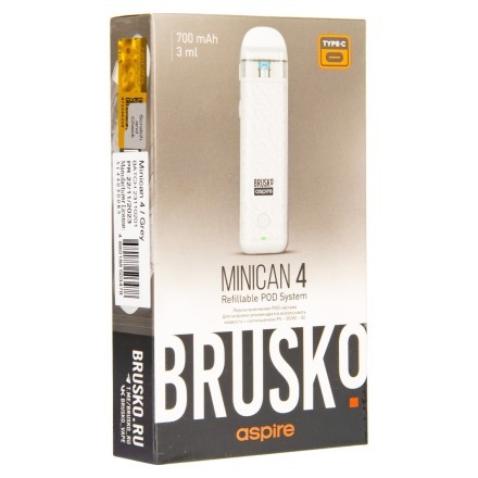 Электронная сигарета Brusko - Minican 4 (Белый) купить в Барнауле