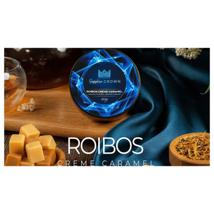 Табак Sapphire Crown - Roibos Creme Caramel (Чай Ройбуш с Карамелью и Персиком, 100 грамм) купить в Барнауле