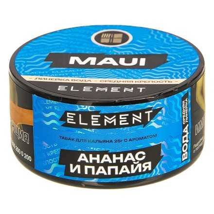 Табак Element Вода - Maui NEW (Ананас и Папайя, 25 грамм) купить в Барнауле