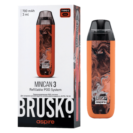 Электронная сигарета Brusko - Minican 3 (700 mAh, Оранжевый Флюид) купить в Барнауле