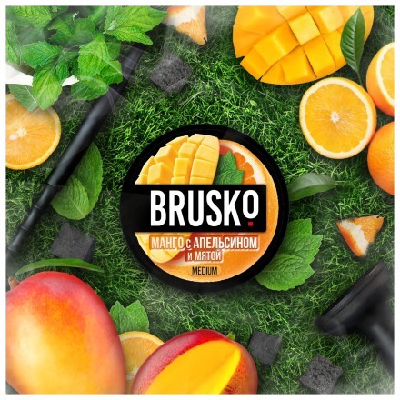 Смесь Brusko Medium - Манго с Апельсином и Мятой (50 грамм) купить в Барнауле